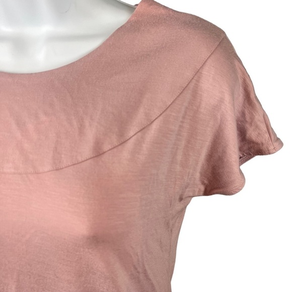 Akris Punto for Bergdorf Goodman Mauve Pink Short Sleeve Modal Top Blouse US 8 - Picture 5 of 8